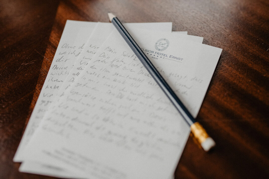 Handgeschriebener Brief auf Briefpapier des Excelsior Hotel Ernst