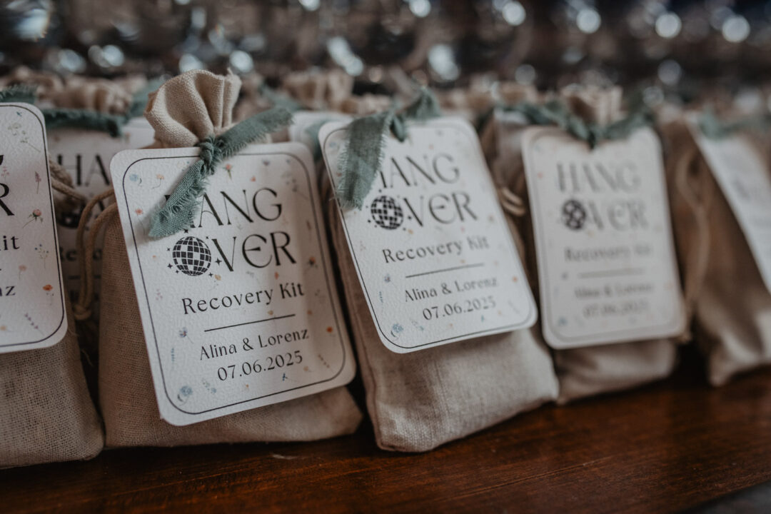Hangover Kit als Gastgeschenk zur Hochzeit